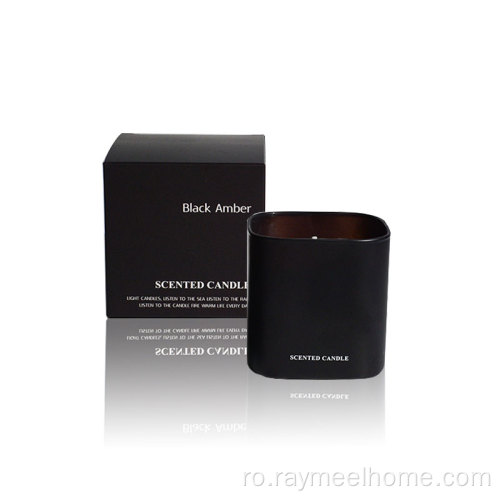 9.8oz Premium Soy Wax Black Amber Lumânare parfumată